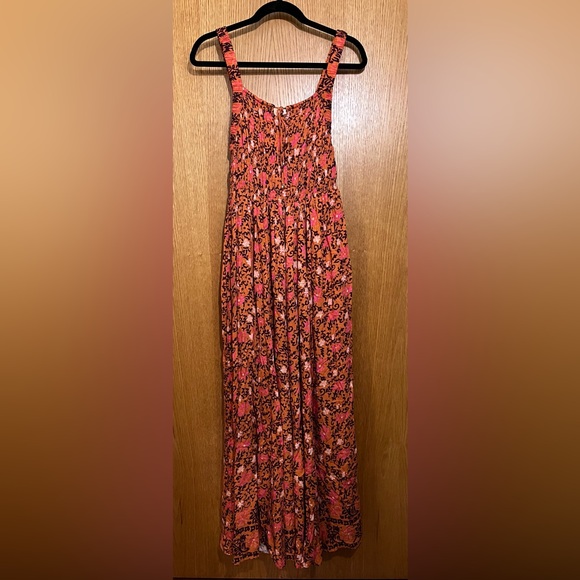 FREE PEOPLE Sz S GLOW UP MAXI DRESS IN BURNT ORANGE - Picture 4 of 6